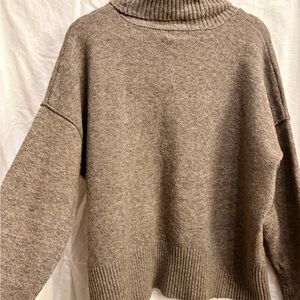 The Workshop Brown Turtleneck Sweater Women's Size Small